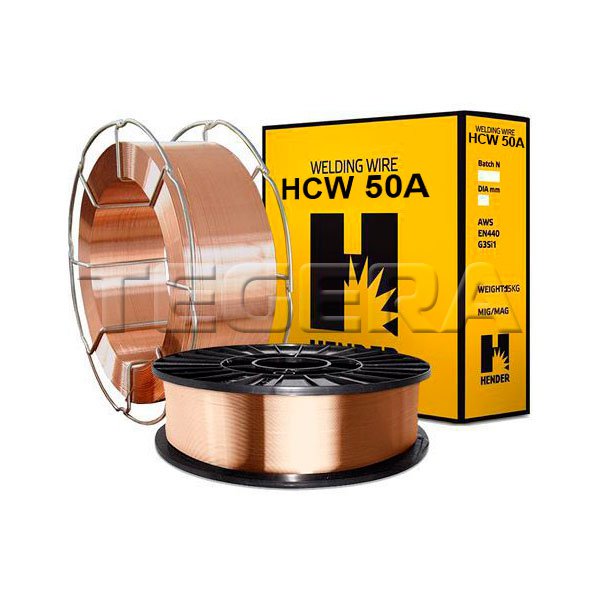 Сварочная проволока омедненная стальная Св-08Г2С (ER70S-6) HENDER HCW-50A ф=1,0 mm