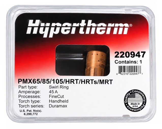 Завихритель Hypertherm 220947 45 А FineCut Завихритель Hypertherm 220947 45 А для плазменной