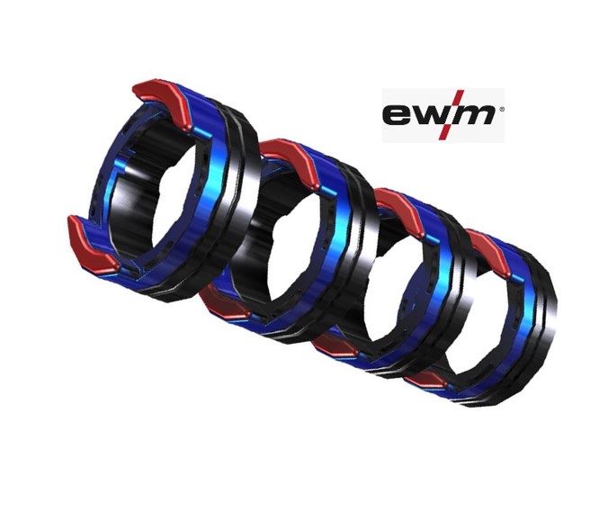 Комплект приводных роликов EWM FE 4R 1,0–1,2 мм Комплект из 4 приводных роликов EWM FE 4R для стал